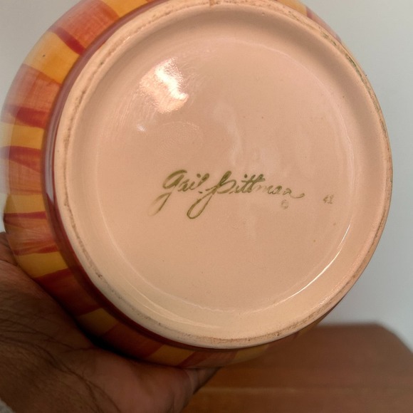 Harvest Hues Pitcher | Gail Pittman Ceramic Pitcher - Picture 4 of 4